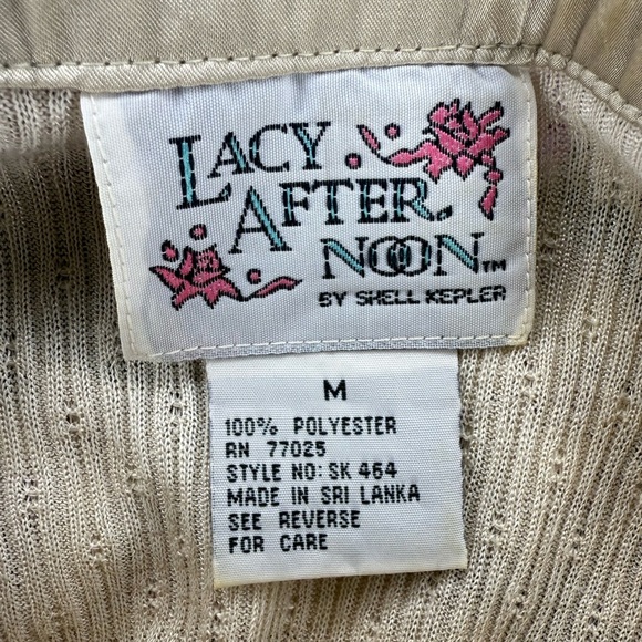 Vintage Lacy Afternoon Beige Knit Lounge Set – Size M - Picture 16 of 16